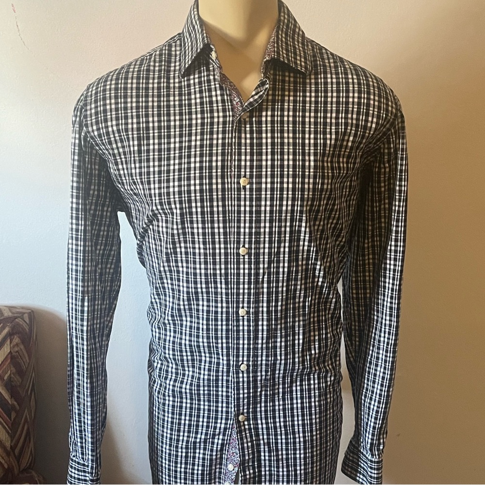 TAILORED Plaid Button Down Shirt X Size : XLT